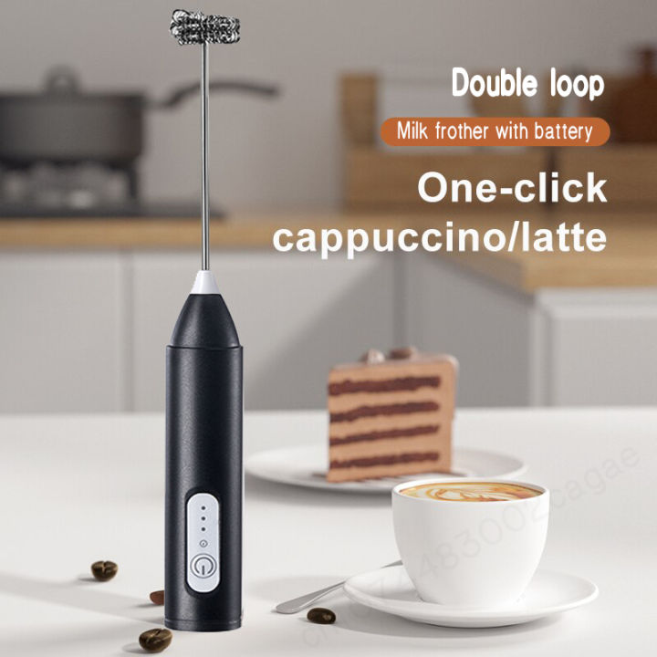 Wireless Electric Milk Frother USB Handheld Whisk for Coffee & Cappuccino