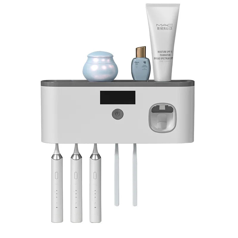 Smart Oral Care Station – UV Sterilizer & Toothpaste Dispenser