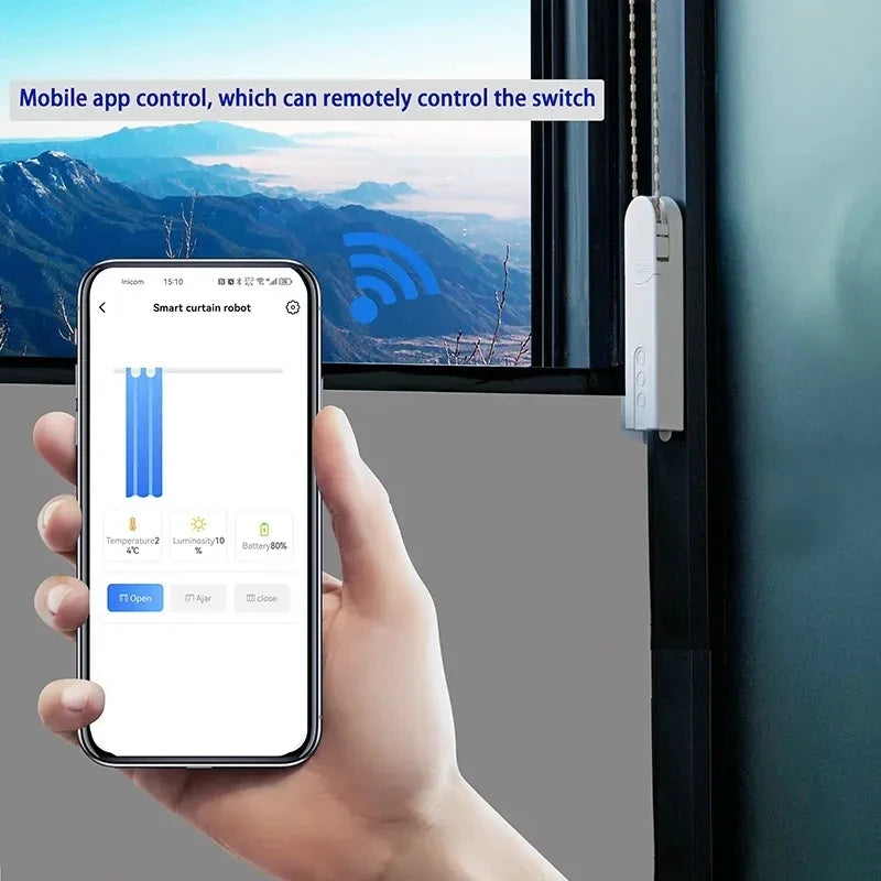 Smart WiFi Curtain Motor – Effortless Luxury with App-Controlled Opening & Closing