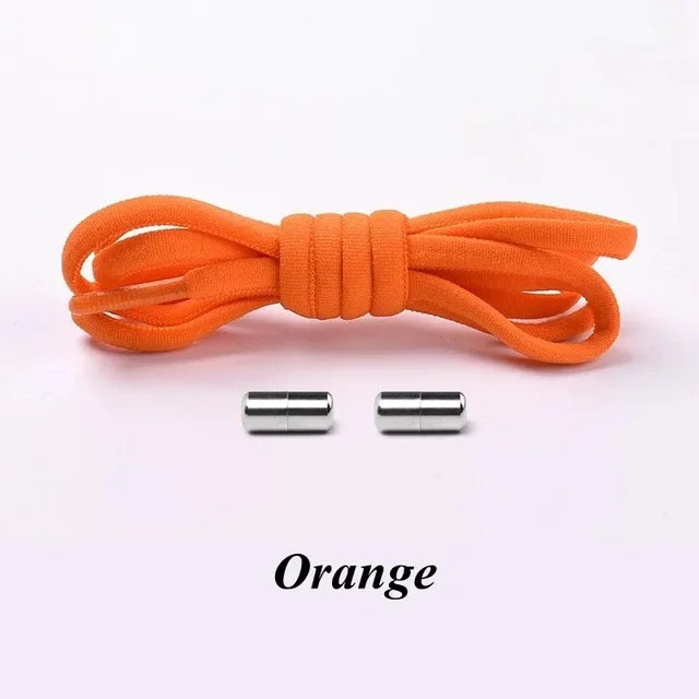No-Tie Elastic Shoelaces with Metal Lock
