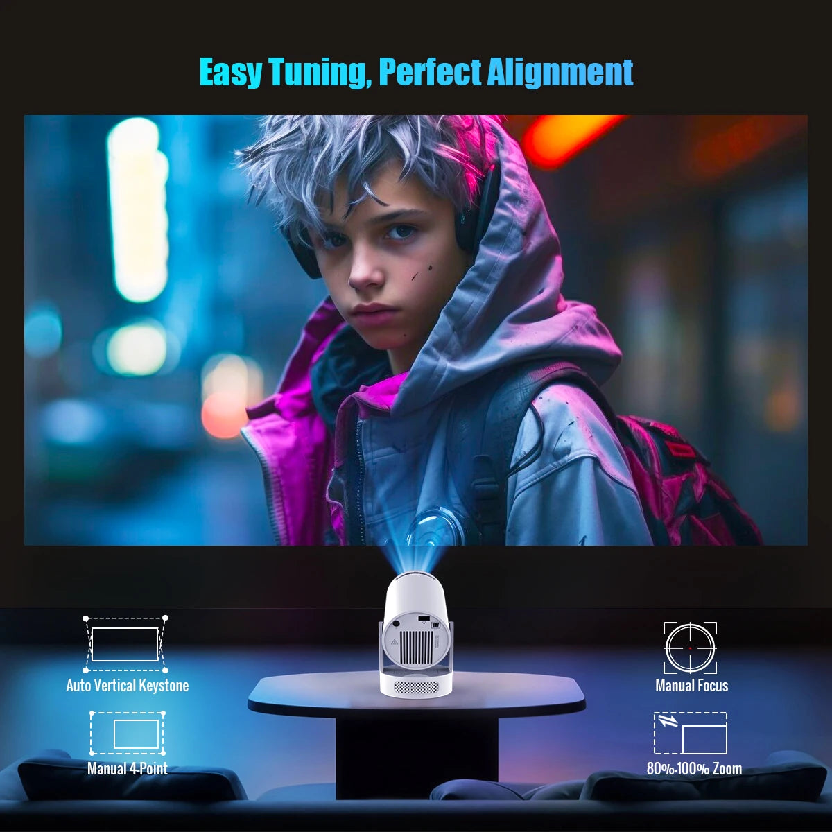 4K Smart Projector by Magcubic | Android 11 & Outdoor-Ready