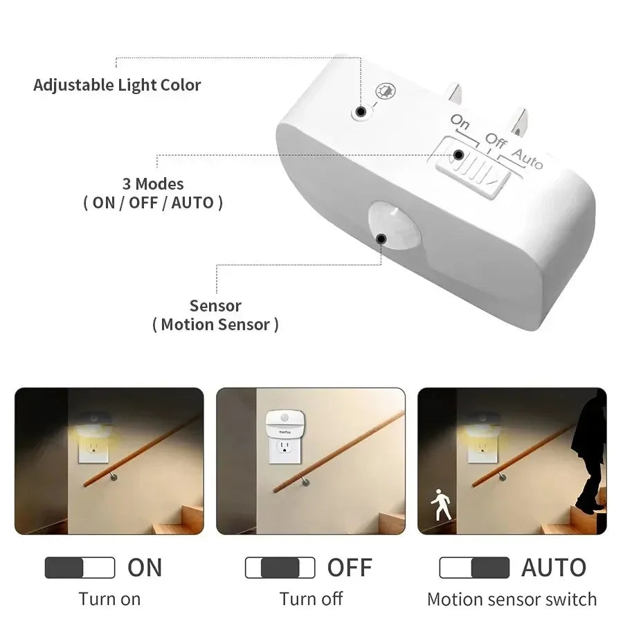 Smart Motion Sensor Night Light – Gentle Illumination for Every Step