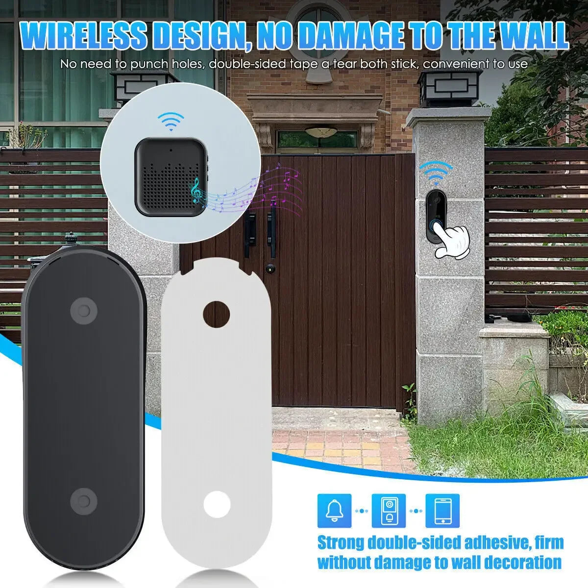 Wireless Video Doorbell with HD Camera & Intercom