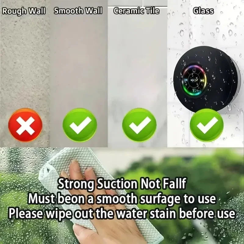 Mini Bluetooth Waterproof Speaker with LED Lights