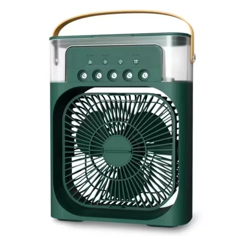 Portable Air Conditioner Fan - USB Electric Fan, LED Night Light, Water Mist Humidifier