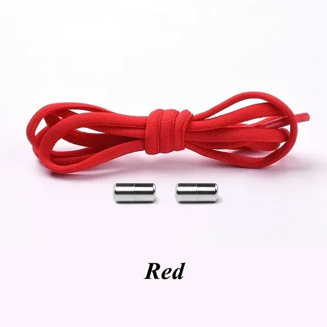 No-Tie Elastic Shoelaces with Metal Lock