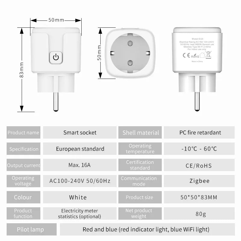 Smart Plug with Energy Monitoring, Timer, and Voice Control