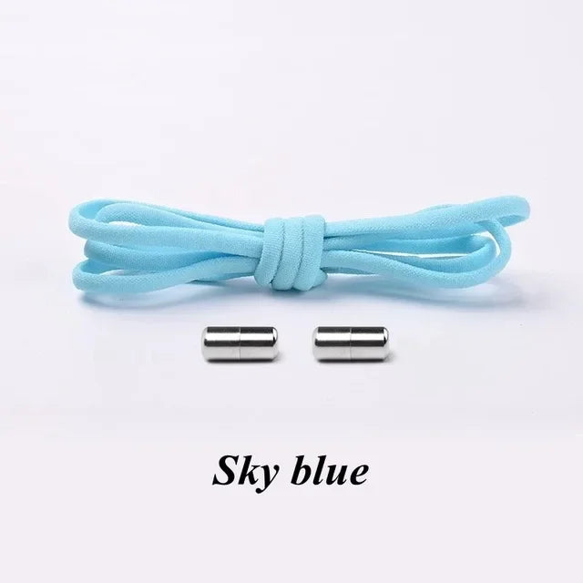 No-Tie Elastic Shoelaces with Metal Lock