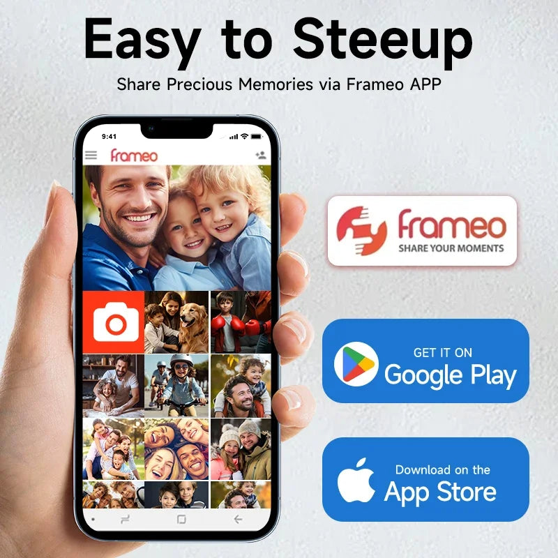 Smart WiFi Photo Frame โ 32GB HD Memories, Anytime