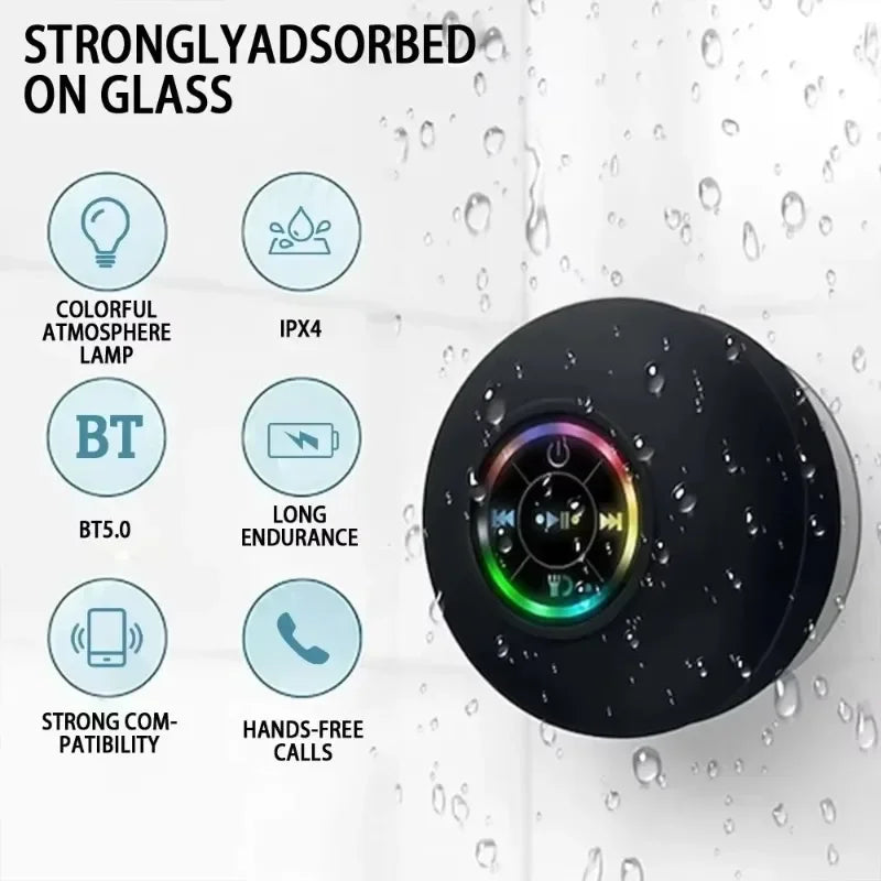 Mini Bluetooth Waterproof Speaker with LED Lights