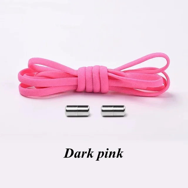 No-Tie Elastic Shoelaces with Metal Lock