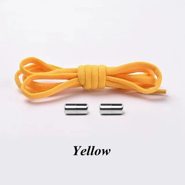 No-Tie Elastic Shoelaces with Metal Lock