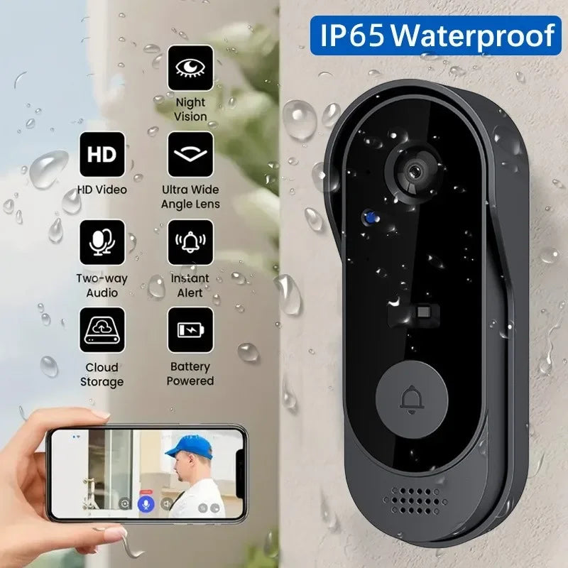Wireless Video Doorbell with HD Camera & Intercom