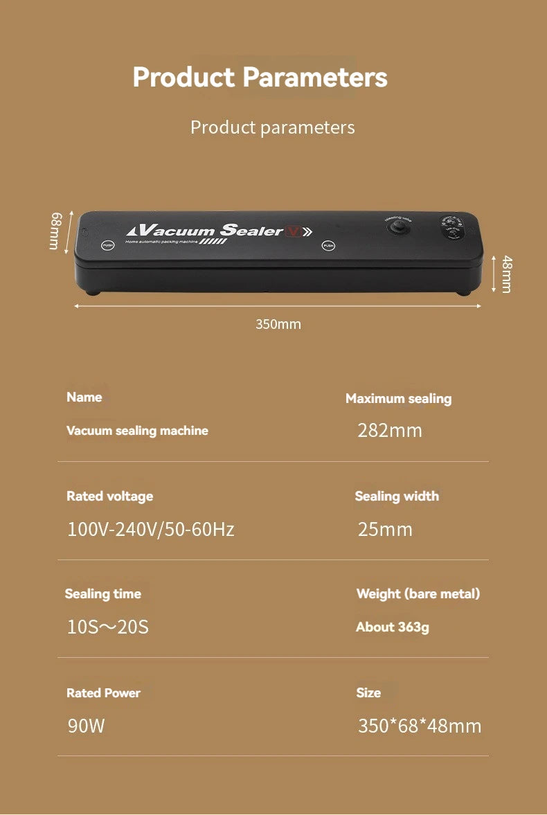 Powerful Vacuum Sealer Machine 220V/110V 🎁 Includes 10 Free Bags 🎁