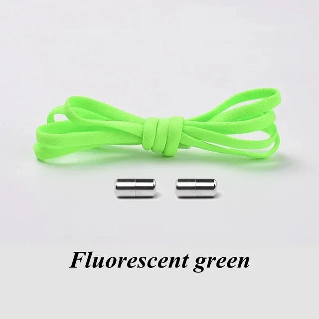 No-Tie Elastic Shoelaces with Metal Lock