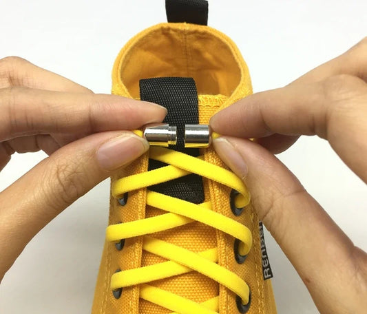 No-Tie Elastic Shoelaces with Metal Lock