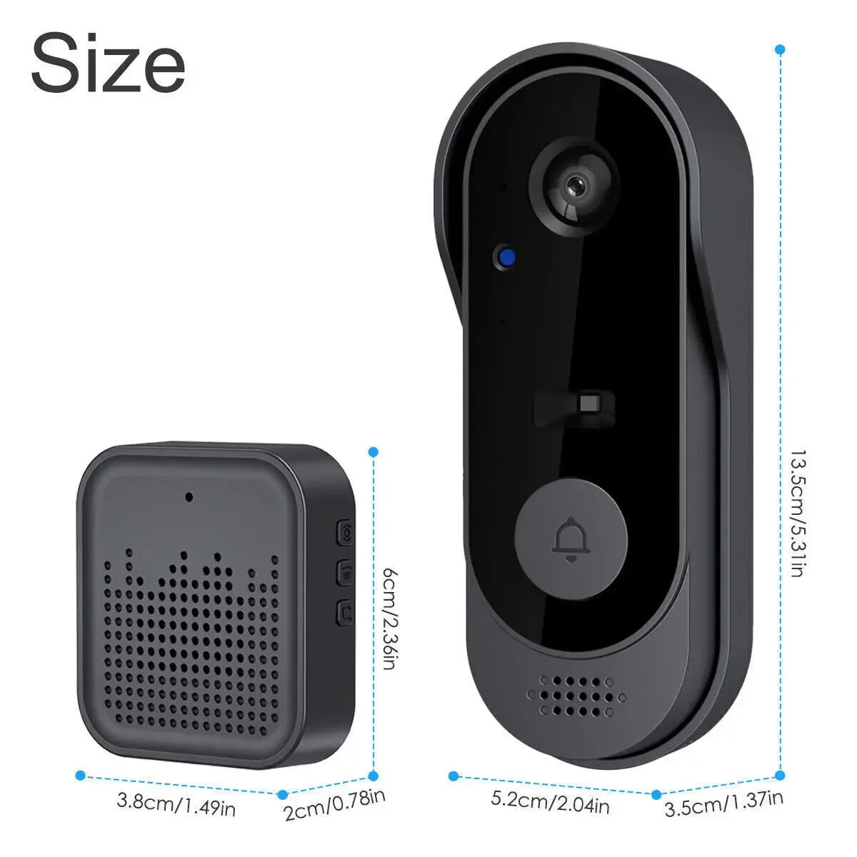 Wireless Video Doorbell with HD Camera & Intercom