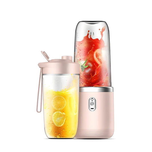 Portable USB Double Cup Juicer Blender – Rechargeable Fruit Mixer & Milkshake Maker