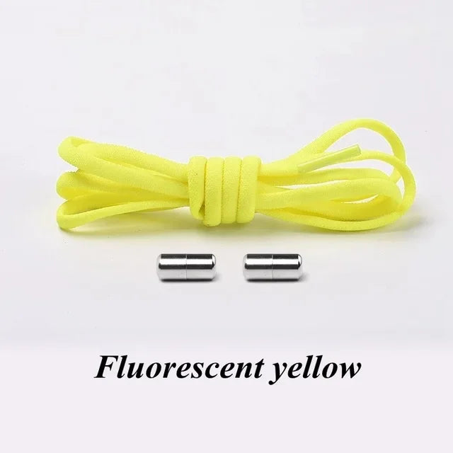 No-Tie Elastic Shoelaces with Metal Lock