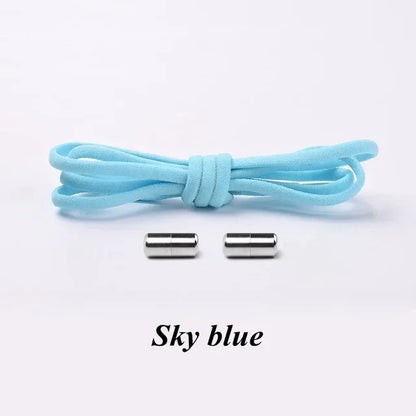 No-Tie Elastic Shoelaces with Metal Lock