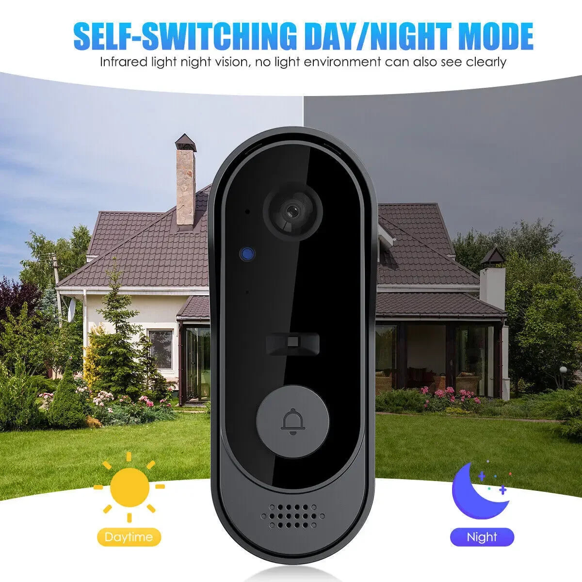 Wireless Video Doorbell with HD Camera & Intercom