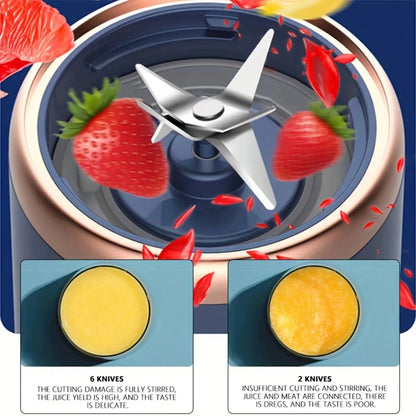 Portable USB Double Cup Juicer Blender – Rechargeable Fruit Mixer & Milkshake Maker