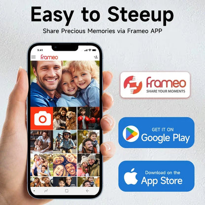 Smart WiFi Photo Frame – 32GB HD Memories, Anytime