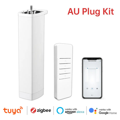 Smart Curtain Motor  – Tuya WiFi/Zigbee | RF Remote + App + Alexa/Google