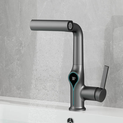 Digital Waterfall Basin Faucet with Temperature Display